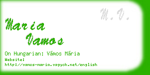 maria vamos business card